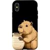 Pottery Capybara Outfit Custodia per iPhone X/XS Bel Potter Capybara Animal Look per gli amanti dell'hobby