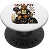 Shar Pei DIGOR shop Shar Pei giro moto giocare calcio calcio DIGOR PopSockets PopGrip Adesivo
