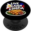 Lumpia Lover Filipino Food Graphic Desig Live Laugh Lumpia Filippino Food Lover Filippine Flag Art PopSockets PopGrip Adesivo