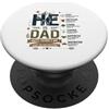 Faithful Fatherhood Designs He Is Dad Festa del Papà Guida Protector Strong PopSockets PopGrip Adesivo