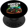 Monster Truck Family Brithday Kids Toddl Monster Truck Papà Famiglia Crew Festa del papà Corrispondenza Brithday PopSockets PopGrip Adesivo