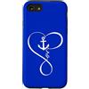 Anchor Heart Infinity Nautical Love Ocea Custodia per iPhone SE (2020) / 7/8 Anchor Heart Infinity Love Nautical Anchor Lover Donna Uomo