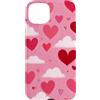 Hearts Love Pattern Gifts Custodia per iPhone 15 Plus San Valentino Cuore Modello Rosa Rosso Giocoso