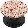Heart Love Flower Botanical Pattern Gift Cuore Giardino Floreale Fiori Romantici San PopSockets PopGrip Adesivo