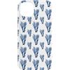 Mint Violet Designs Custodia per iPhone 14 Plus Motivo estetico costiero blu e bianco con alghe
