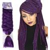 Ser Mulher Extension Capelli per Treccine 100% Kanekalon Afrelle, 165 gr - Hair Extension Professionali, IDEALI per Styling Afro, Dreads, Braids, Volume Naturale, 205 cm, ULTRA BRAID (Darl Purple)