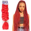 Ser Mulher Extension Capelli per Treccine 100% Kanekalon Afrelle, 165 gr - Hair Extension Professionali, IDEALI per Styling Afro, Dreads, Braids, Volume Naturale, 205 cm, ULTRA BRAID (Red)