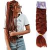 Ser Mulher Extension Capelli per Treccine 100% Kanekalon Afrelle, 165 gr - Hair Extension Professionali, IDEALI per Styling Afro, Dreads, Braids, Volume Naturale, 205 cm, ULTRA BRAID (Ginger Red)