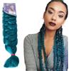 Ser Mulher Extension Capelli per Treccine 100% Kanekalon Afrelle, 165 gr - Hair Extension Professionali, IDEALI per Styling Afro, Dreads, Braids, Volume Naturale, 205 cm, ULTRA BRAID (Dark Green)