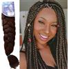 Ser Mulher Extension Capelli per Treccine 100% Kanekalon Afrelle, 165 gr - Hair Extension Professionali, IDEALI per Styling Afro, Dreads, Braids, Volume Naturale, 205 cm, ULTRA BRAID (Light Brown)