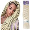 Ser Mulher Extension Capelli per Treccine 100% Kanekalon Afrelle, 165 gr - Hair Extension Professionali, IDEALI per Styling Afro, Dreads, Braids, Volume Naturale, 205 cm, ULTRA BRAID (Ice Blonde)