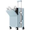 MSWgjYRQ Bagagli da viaggio Valigie Apertura anteriore Valigia Materiale PC Telaio in alluminio Blocco Porta Tazza Porta di ricarica Bagagli da viaggio Rolling Bagagli 20 Carry-on Boarding, E