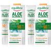 Equilibra® Fluido viso idratante Aloe Ialuronica SPF50+ (2x40ml)