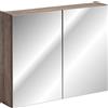 DMK Deutsches Milchkontor Mobile Bagno Con Specchio 80 Cm Rovere Santa Fe Vintage 2 Ante