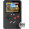 TechKidz, console portatile slim con 500 giochi, nero