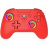 Subsonic Controller wireless per Switch/Switch 2, LED programmabili, vibrazione, giroscopio, turbo, rosso