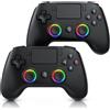 CSL Controller CSL 2x, gamepad, wireless per PS4 e PC, set di 2, doppia vibrazione, touchpad, jack da 3,5 mm, controller PlayStation 4