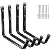 OEM Ganci da garage PiPaFox, rastrelliera in acciaio per kayak da 39 cm per impieghi gravosi, set da 4 ganci da parete per garage per scale, canoe, tavole da surf e paddleboard