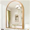 OEM Specchio da parete 40x30 cm, curvo, in alluminio, per bagno