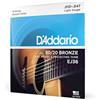 D'Addario Corde per Chitarra Acustica | Set Corde Acustica EJ 80/20 BRZ RND WND, 10-47