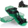 Relaxdays Scarpe aeratori per Prato, 13 Chiodi, scarificatore, Scarpe Chiodate, BT: 32,5x15 cm, Nero/Verdi