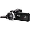SHEHUALI Macchina fotografica digitale, Videocamera 4K 48MP Vlogging touch screen con luce di riempimento integrata for fotocamera digitale registratore(128G SD Card,AF1)