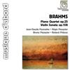 Brahms Piano Quartet Op. 25 (Pidoux, Pasquier, Pasquier) (CD) Album