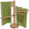 GAREDOB Stendipasta grande in legno, pieghevole, per pasta fresca, spaghetti, spaghetti, stendipasta, stand naturale, 16 bracci
