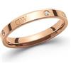 Daniel Wellington Classic Anelli 58 Doppio Plated Acciaio inossidabile (316L) With Crystal Stones Rose Gold