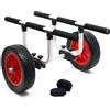 WilTec TTCarrello in alluminio per trasporto kayak e canoe Ruote in PU Ø 31 cm Max 90 k