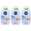 Nivea Baby Gel Doccia Dolce Nanna dai Capelli ai Piedini 200 ml, Detergente neonato corpo e capelli 3x200 ml