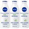 Nivea Crema Corpo Aloe Idratante 250 ml, idratante corpo 72h per pelle secca o normale 3x250 ml