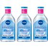 Nivea Micellair 5in1 Acqua Micellare Rinfrescante 400 ml, Detergente viso e occhi struccante 3x400 ml