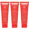 APIVITA Bee Sun Safe Crema Gel Viso Hydra Fresh SPF 30 3x50 ml solare