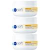 NIVEA Soft Daily UV, Crema idratante corpo, viso mani multiuso con Vitamina E e Olio di Jojoba SPF15 3x100 ml