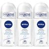 Nivea Pure Invisible Deodorante Roll On 50 ml, antitraspirante senza residui sui tessuti 3x50 ml