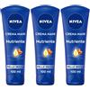 Nivea Crema Mani Nutriente 100 ml, mani idratante e profumata arricchita con Olio di Mandorla 3x100 ml