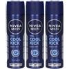 Nivea Men Cool Kick Spray 150 ml, Deodorante uomo antitraspirante per 72 ore di intensa freschezza 3x150 ml