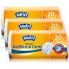 Swirl 3-pack sacchetti di immondizia con coulisse, 20 litri, 20 pezzi per rullo, bianco
