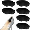 Flintronic Riparazione del Tallone, 6 Paia Protezioni Per Tallone, Patch Riparazione del Foro Tallone Scarpa Aautoadesiva, Patch di Protezioni del Tallone in Microfibra, Nero