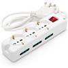 VELAMP - Ciabatta Multipresa Piatta a Presa Multipla (3 Prese Schuko + 10/16A e 6 Prese 10/16A), Ciabatta Elettrica Multipresa con Spina 16A, Cavo 1m, Interruttore Luminoso, Prese Sicure - Bianco