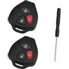 AS Axis Spindleon 2pcs 3-Button Shell chiave telecomando auto senza lama chiave compatibile con Toyota RAV4 2006-2012