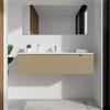 Parama Mobile bagno sospeso 120cm sabbia opaco un cassettone con lavabo bianco opaco| Bako