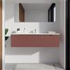 Parama Mobile bagno sospeso 120cm terracotta opaco un cassettone con lavabo bianco opaco | Bako