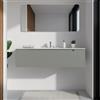 Parama Mobile bagno sospeso 120cm smoke green opaco un cassettone con lavabo bianco lucido| Bako