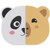 Back2Fun - Confezione da 2 Quaderni per Bambini a Forma di Viso di Animale, Ogni Taccuino Liscio ha 34 Fogli e Dorso Cucito, Mini Taccuino, Porta Nome, Panda-Capibara