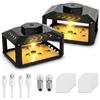 BORDEAG 2 trappole per pulci per casa, trappola adesiva per pulci a LED, trappola per topi, trappola per pulci, trappola per pulci, con 12 cuscinetti adesivi, per soggiorno, cucina, camera da letto, giardino