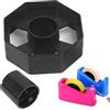 NASSMOSSE 1 set di distributori di nastro core 1 e 3 distributori di distributore di nastro Black Plastic ruota di ricambio pezzi di ricambio per ufficio e scuola