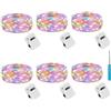 litogo 6 Pezzi Stringa Luci LED a Batteria con 3 Modalità, 2M 20 LED Lucine Decorative a Batteria, Filo di Rame Mini Led a Pila Impermeabile per Interni Esterni Natale Matrimoni, Multicolore
