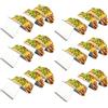 BORDEAG Taco, 6 supporti per taco, in acciaio inox, con maniglie, supporto per tortilla, supporto a forma di onda, supporto per taco in acciaio inox, per tenere tacos, hot dog, tortilla, panini